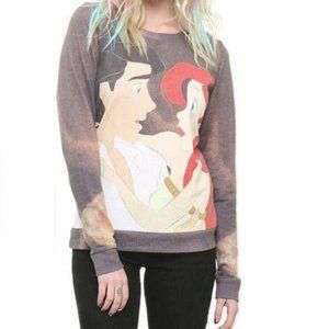 Disney Hot Top Little Mermaid Pullover Long Sleeve Sweater size L
